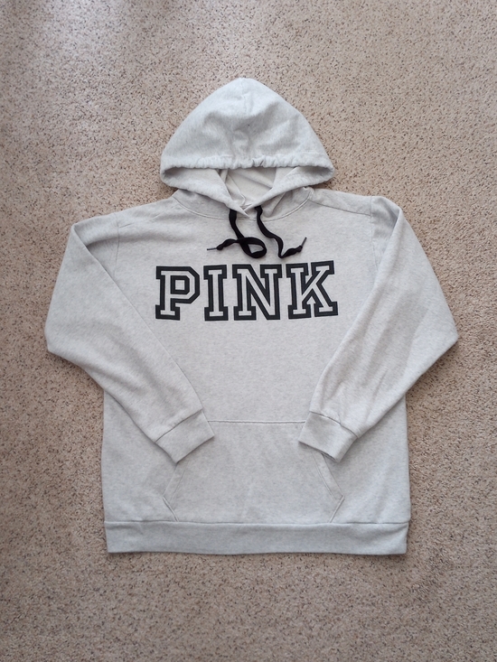 PINK Victoria's Secret Tops - Pink Victoria's Secret Grey Hoodie